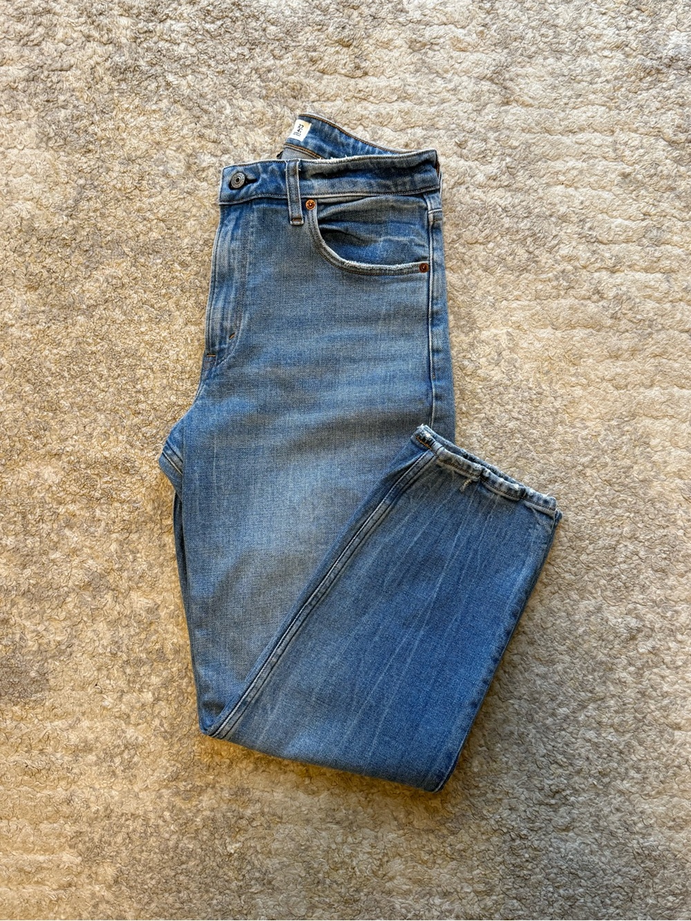 Abercrombie & Fitch Light Blue High-Rise Mom Jeans